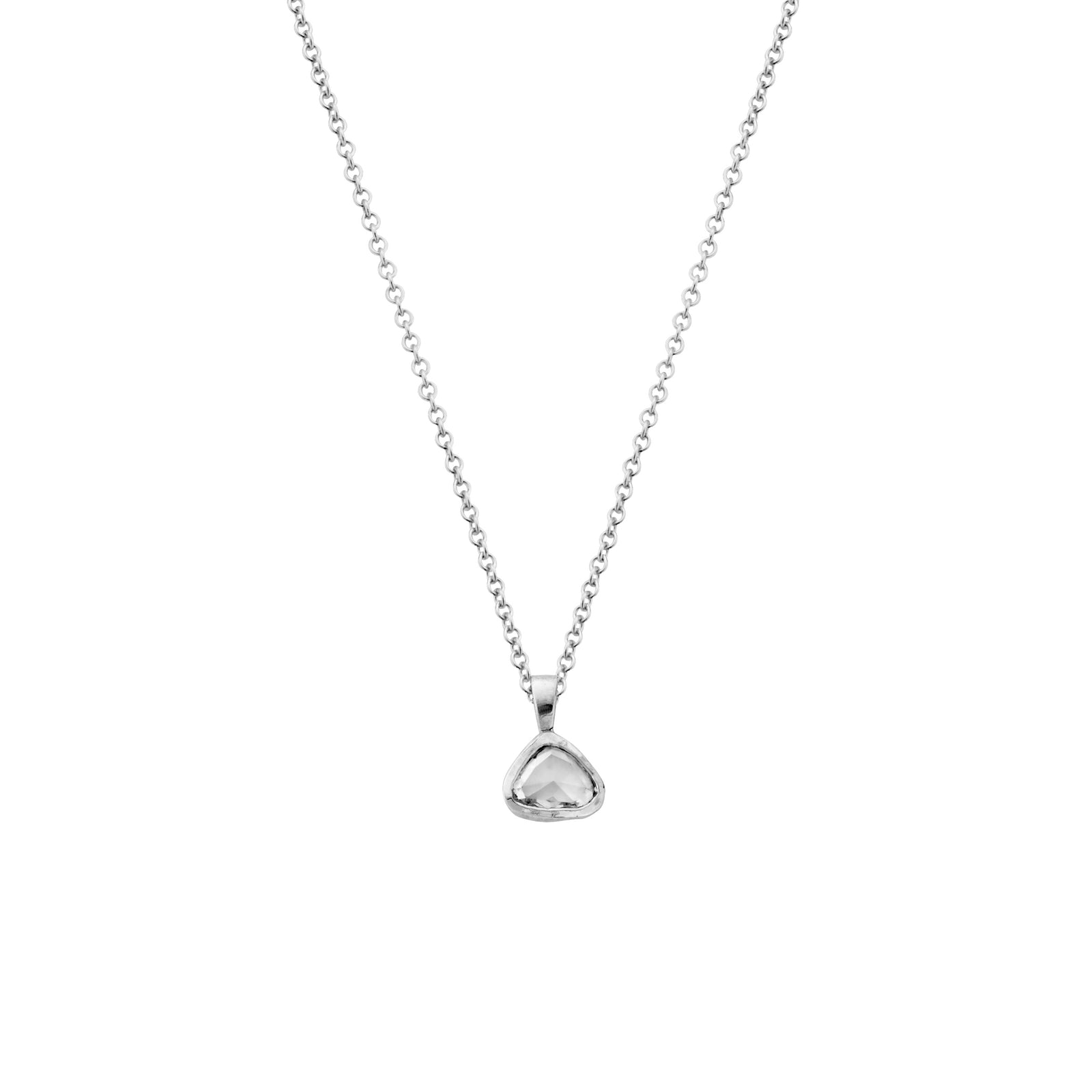 PETITE MONTAGNE White Gold Antique Diamond Necklace