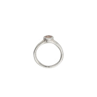 Silver Rose Quartz Baby Stone Ring