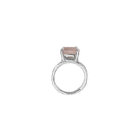 Silver Rose Quartz Claw Ring