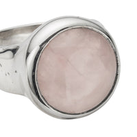 Silver Rose Quartz Mood Ring