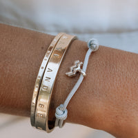 Silver Aquarius Mini Horoscope Sailing Rope