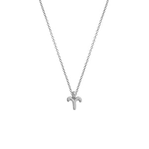 Silver Aries Mini Horoscope Necklace