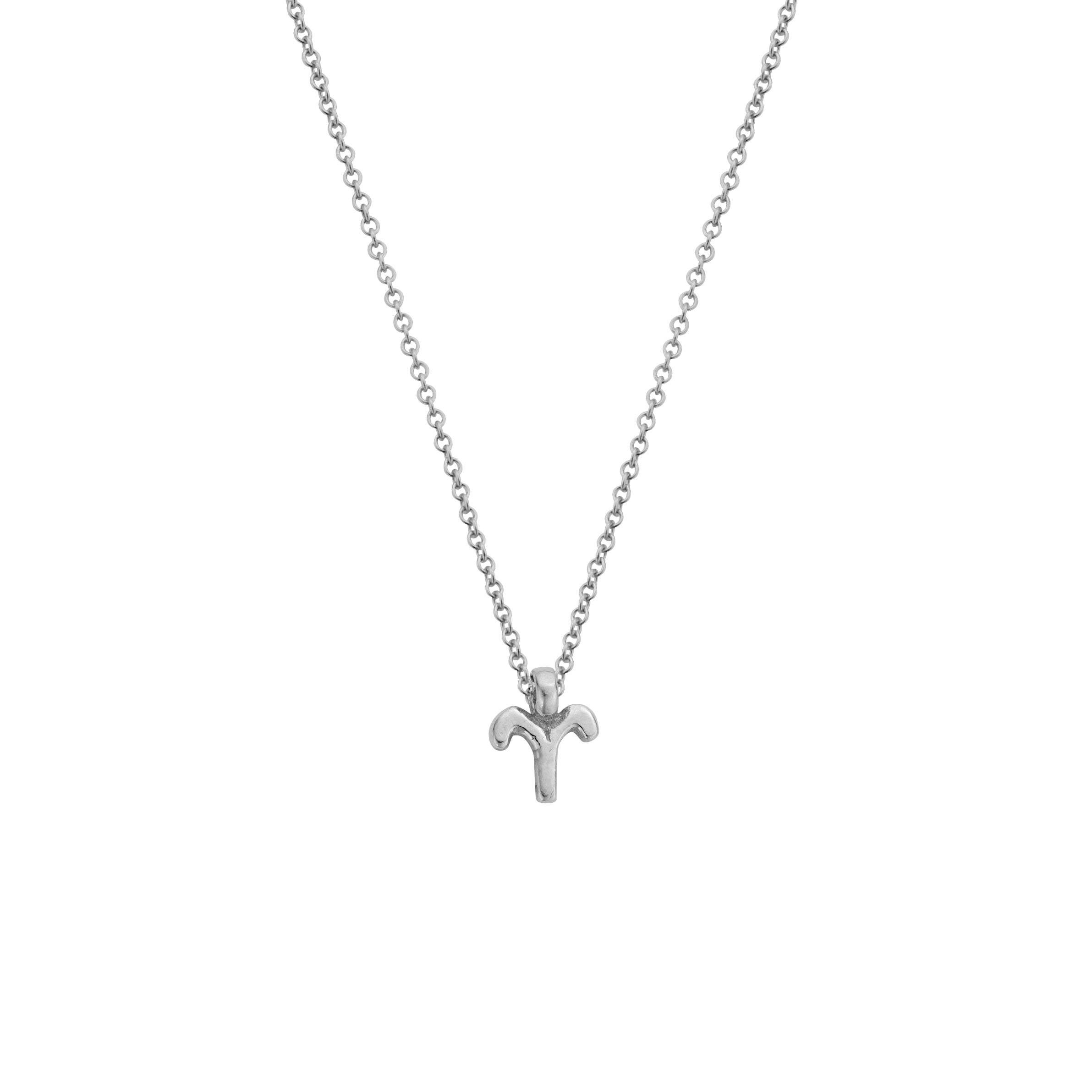 Silver Aries Mini Horoscope Necklace