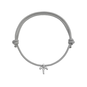 Silver Aries Mini Horoscope Sailing Rope