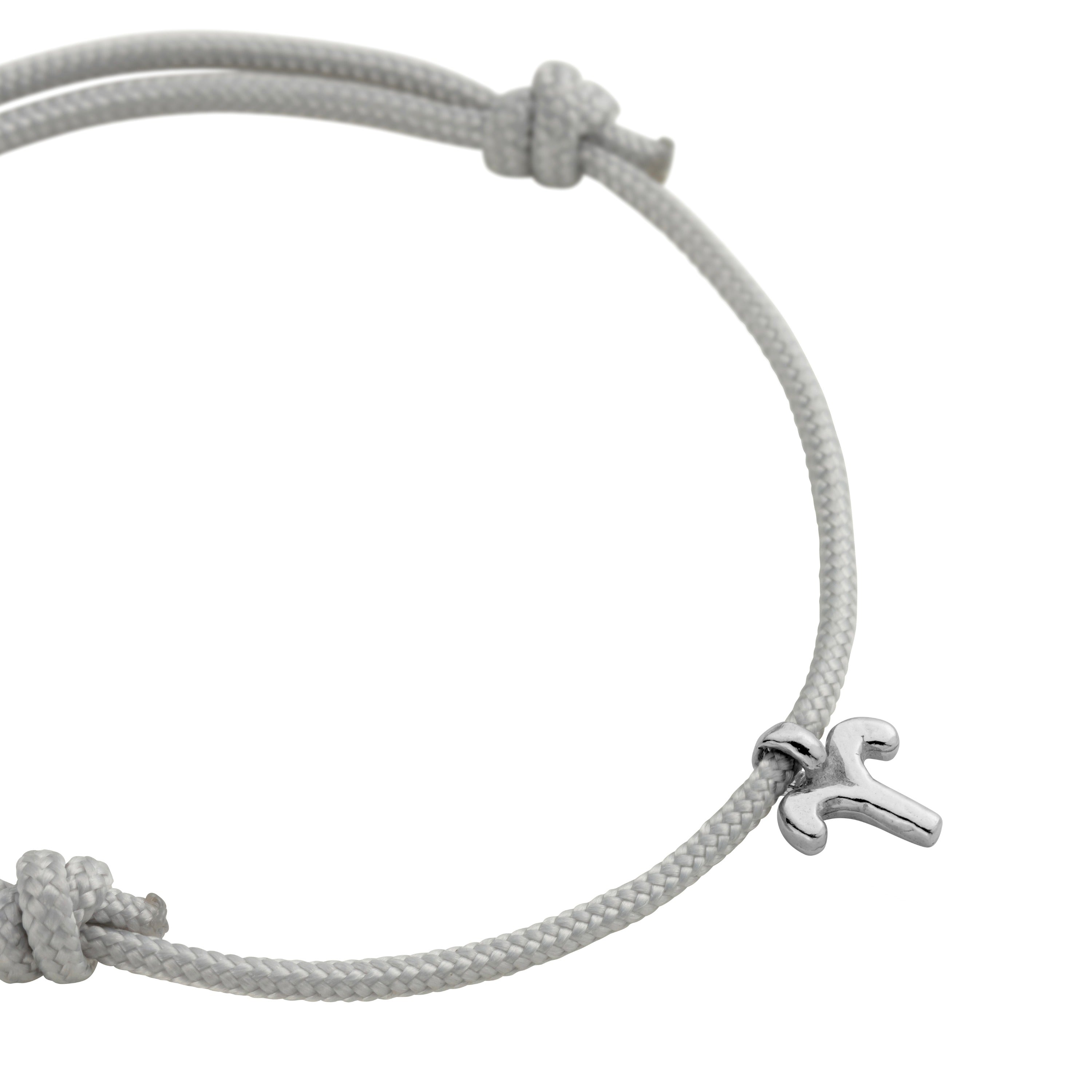 Silver Aries Mini Horoscope Sailing Rope