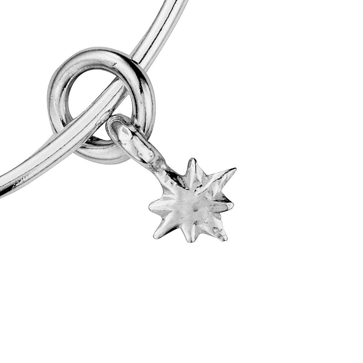 Silver Baby North Star Bangle