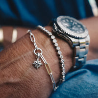 Silver Baby North Star Trace Chain Bracelet