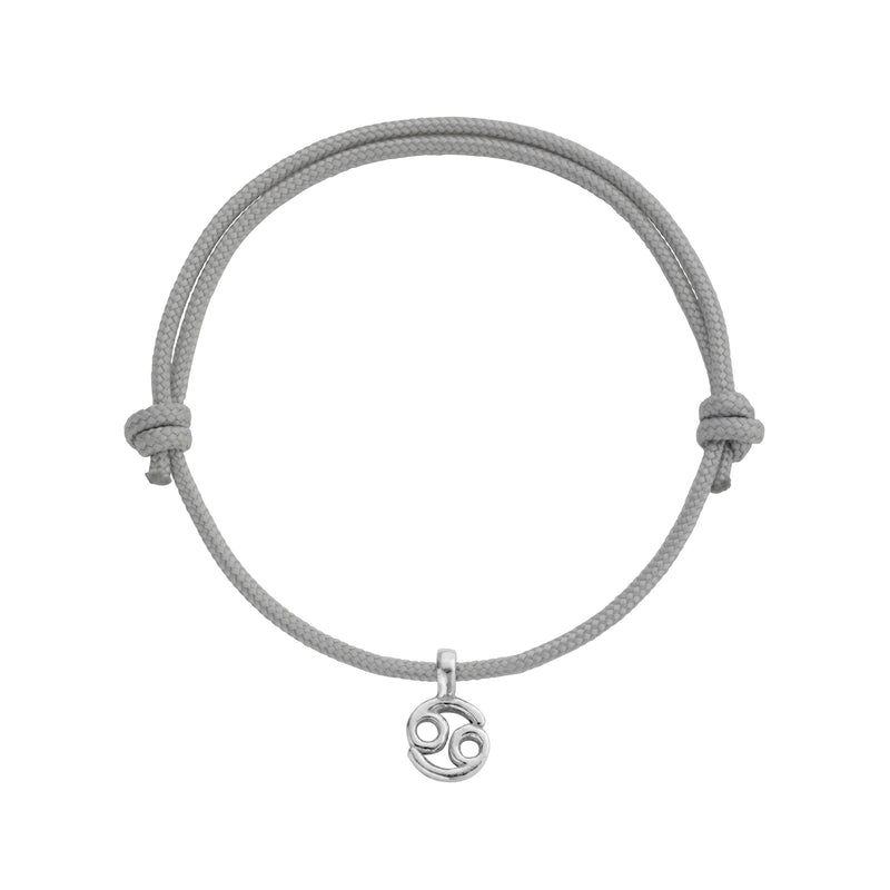 Silver Cancer Mini Horoscope Sailing Rope