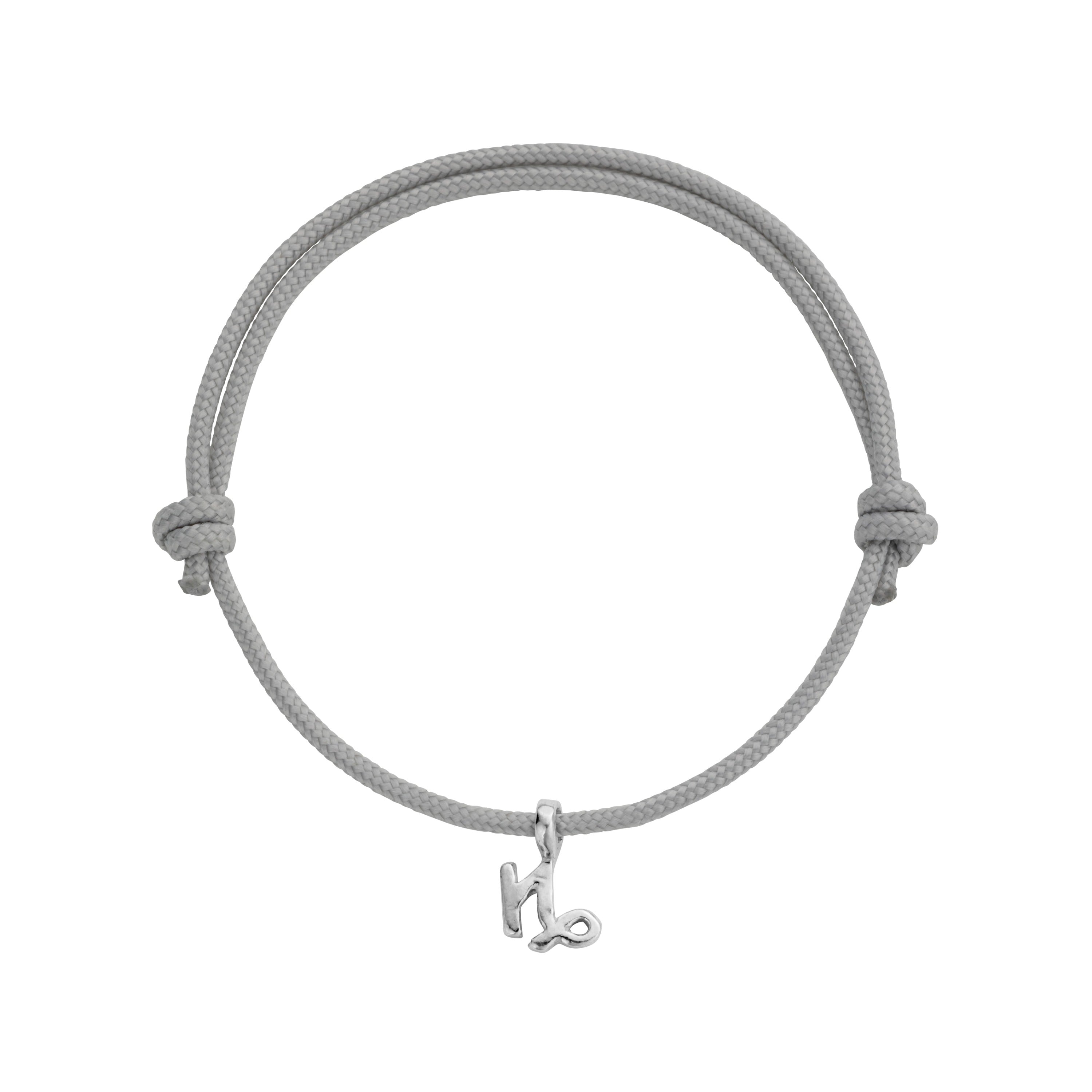 Silver Capricorn Mini Horoscope Sailing Rope