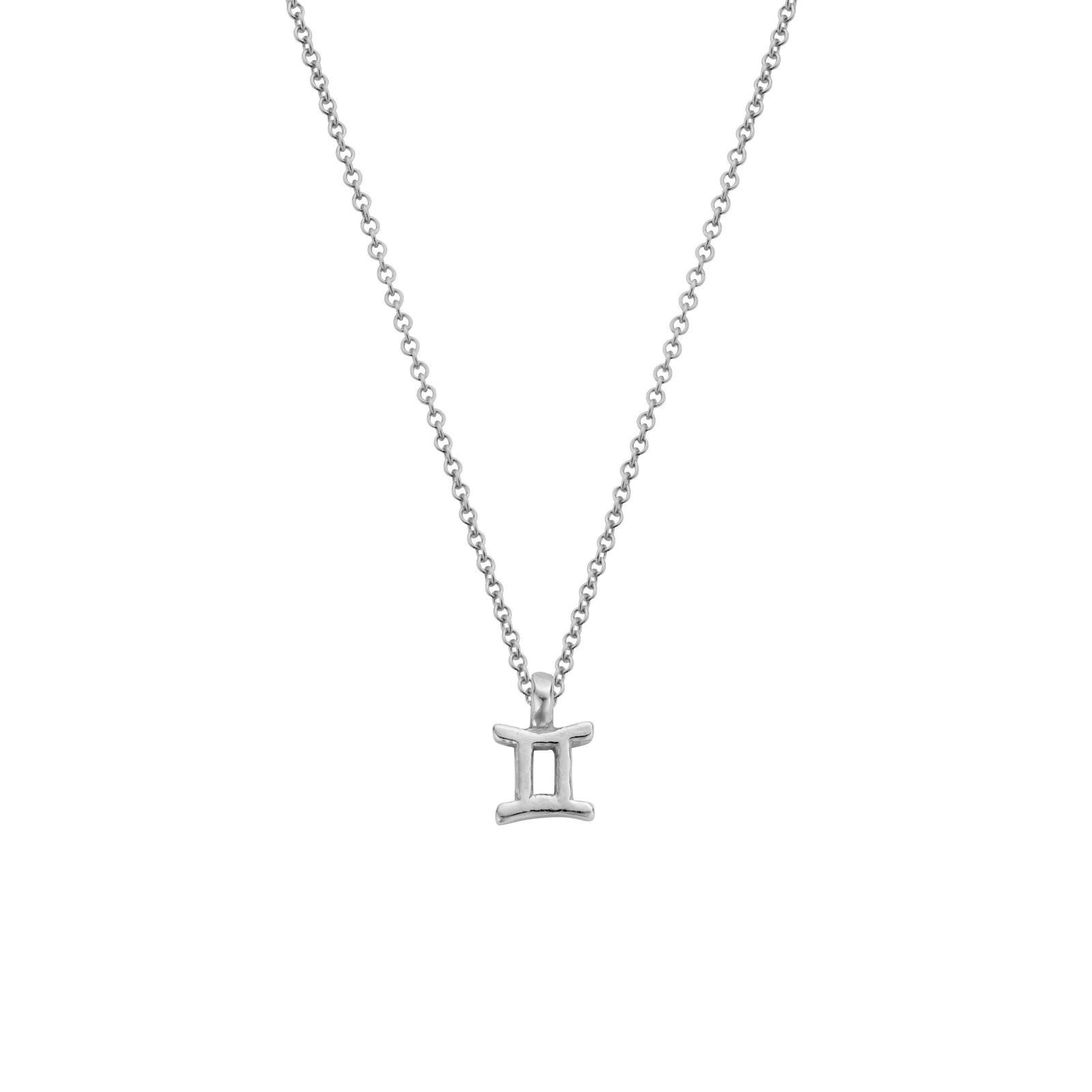 Silver Gemini Mini Horoscope Necklace