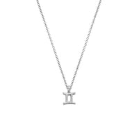 Silver Gemini Mini Horoscope Necklace