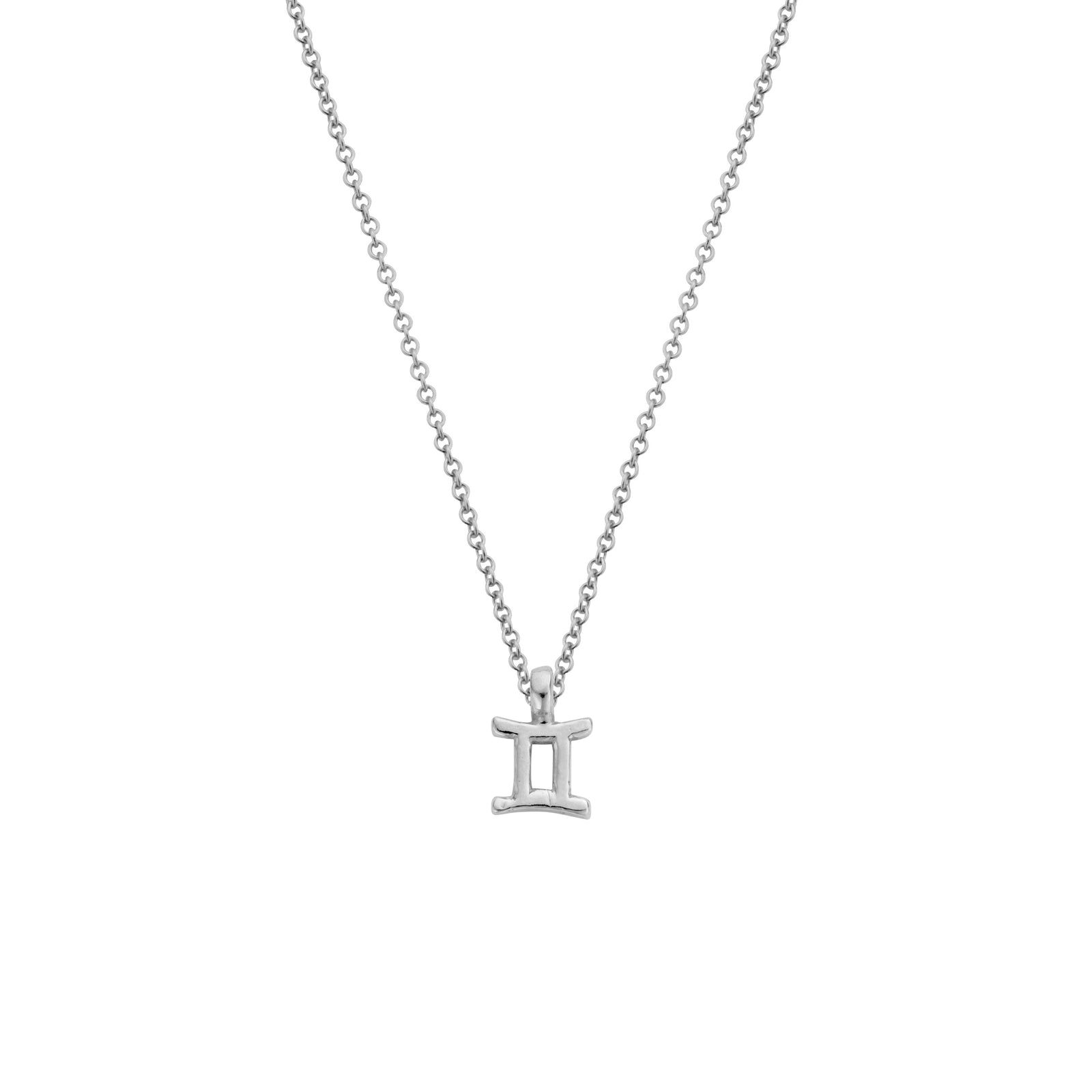 Silver Gemini Mini Horoscope Necklace