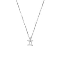 Silver Gemini Mini Horoscope Necklace