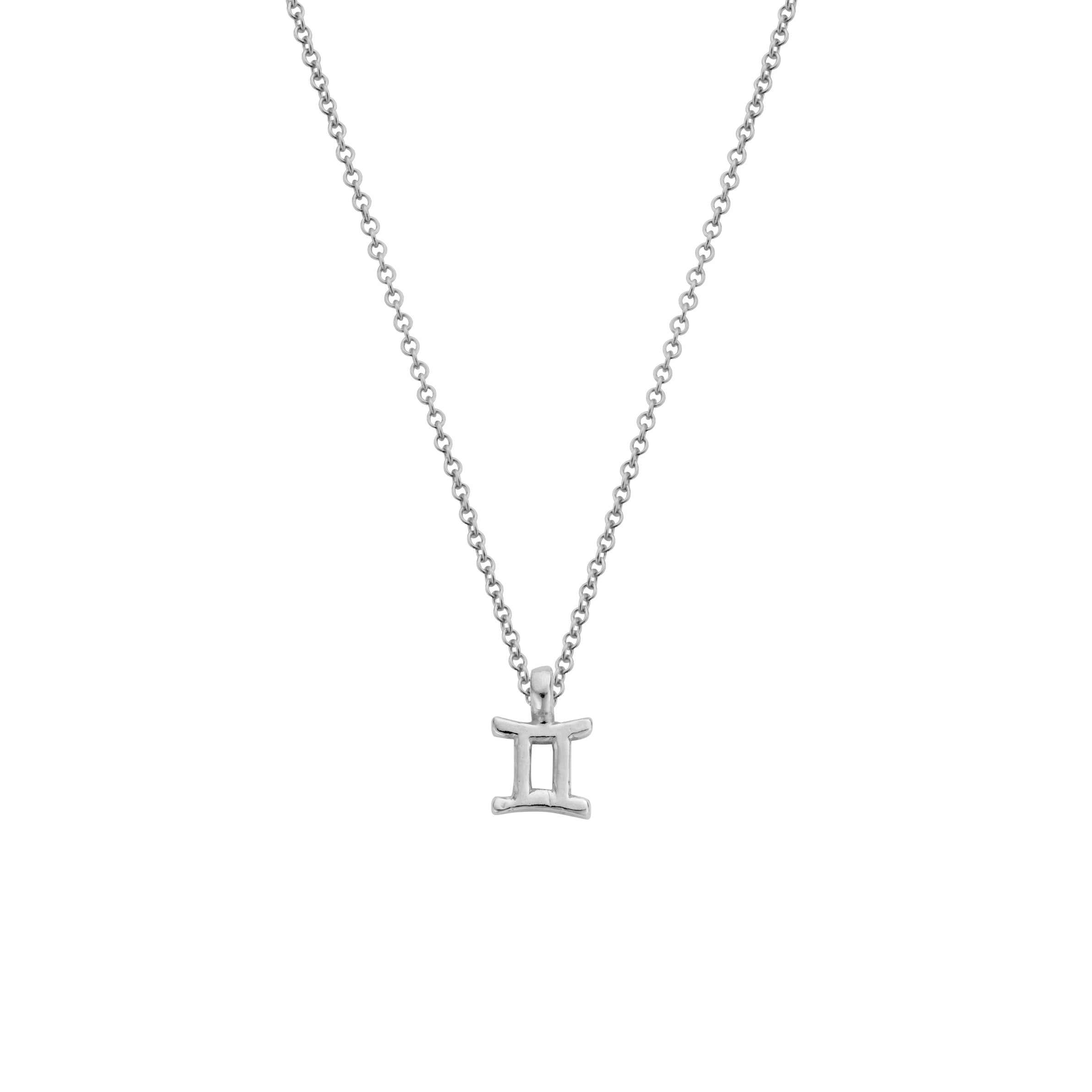 Silver Gemini Mini Horoscope Necklace