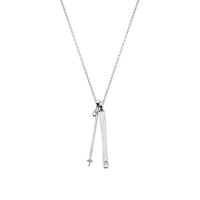 Silver 'Gone Skiing' Necklace