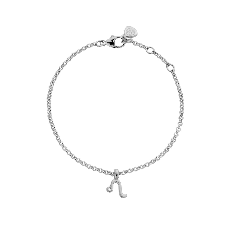 Silver Leo Mini Horoscope Chain Bracelet