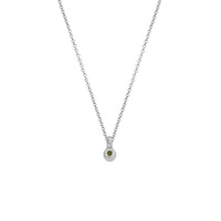 Silver Mini Peridot Necklace