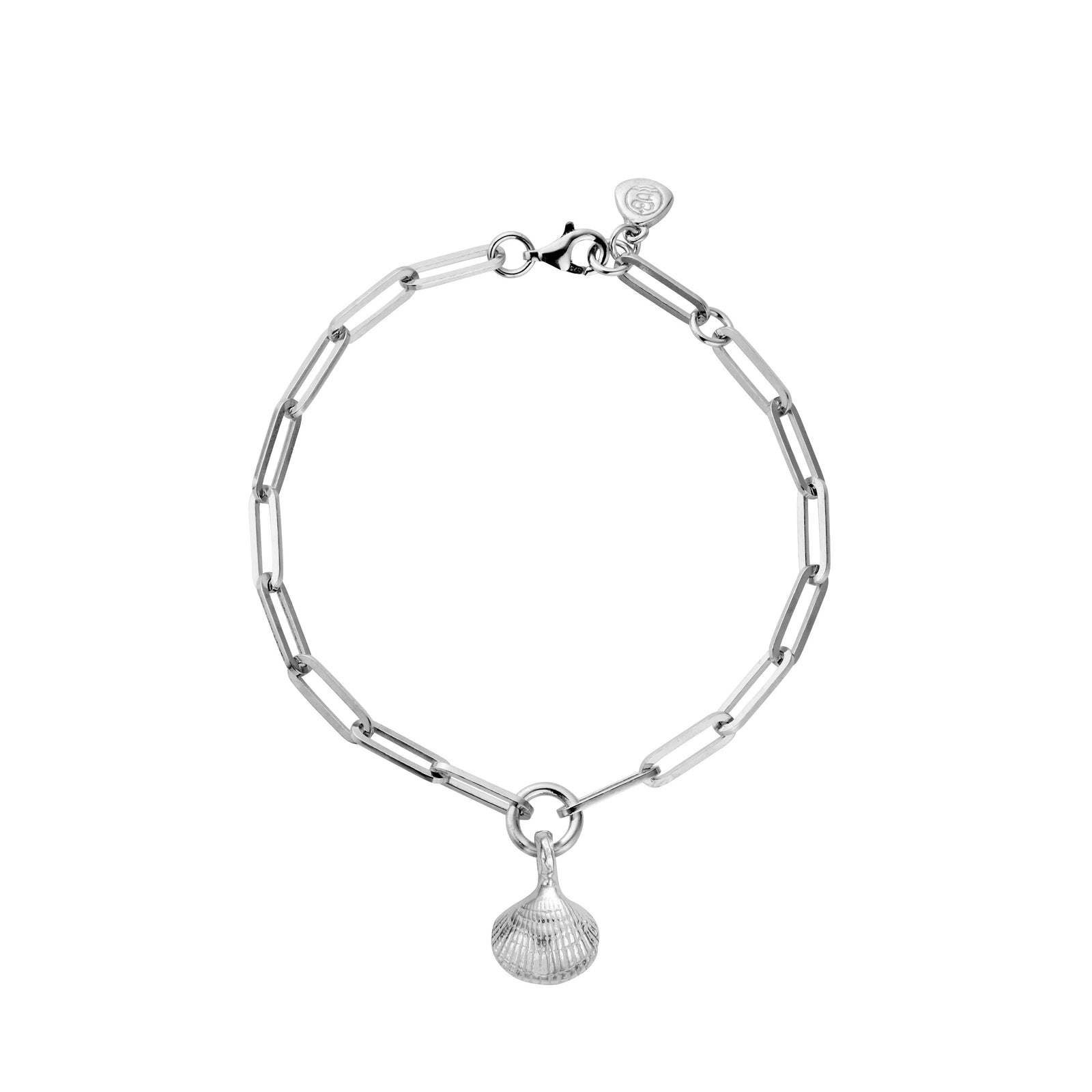 Silver Mini Shell Trace Chain Bracelet