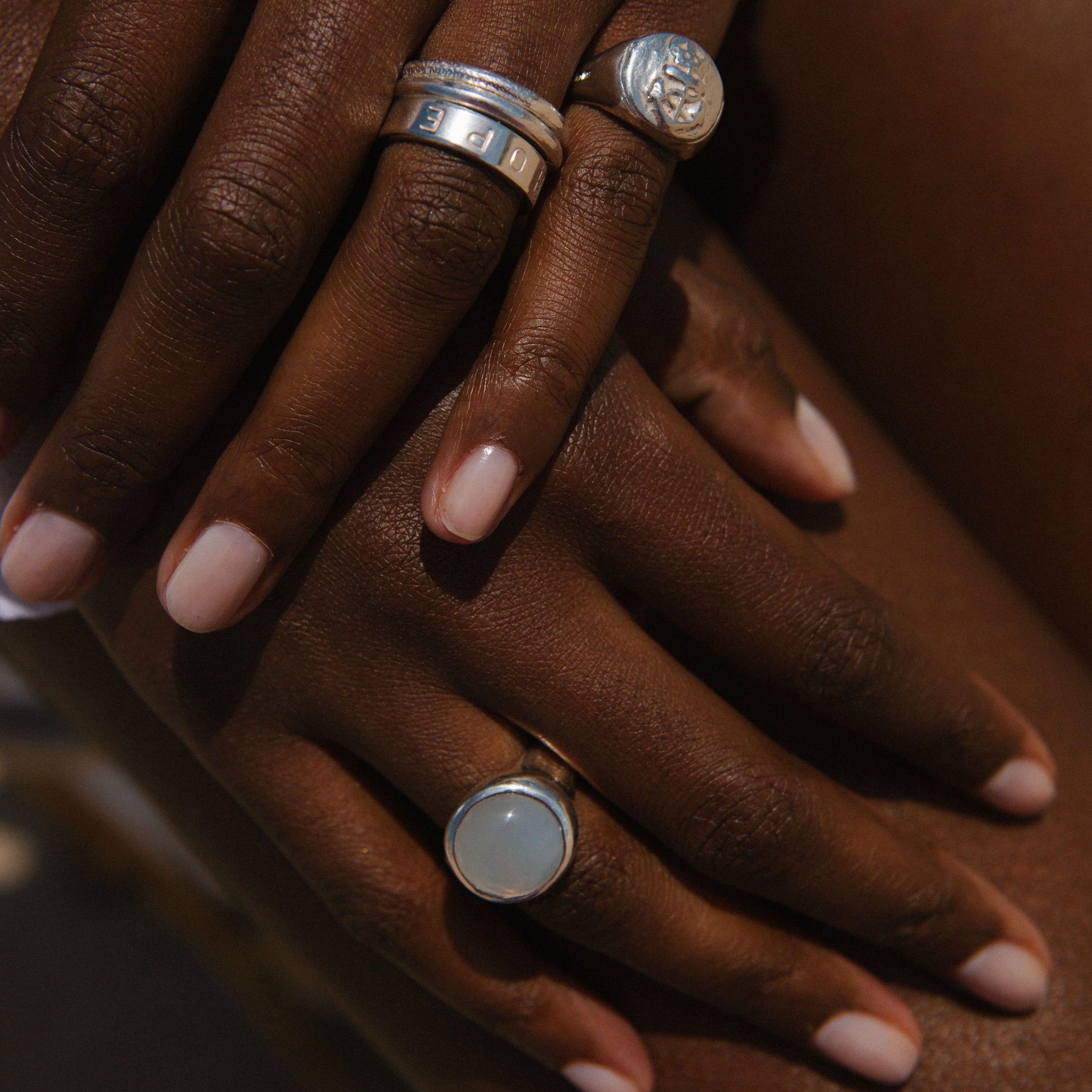 Silver Moonstone Mood Ring
