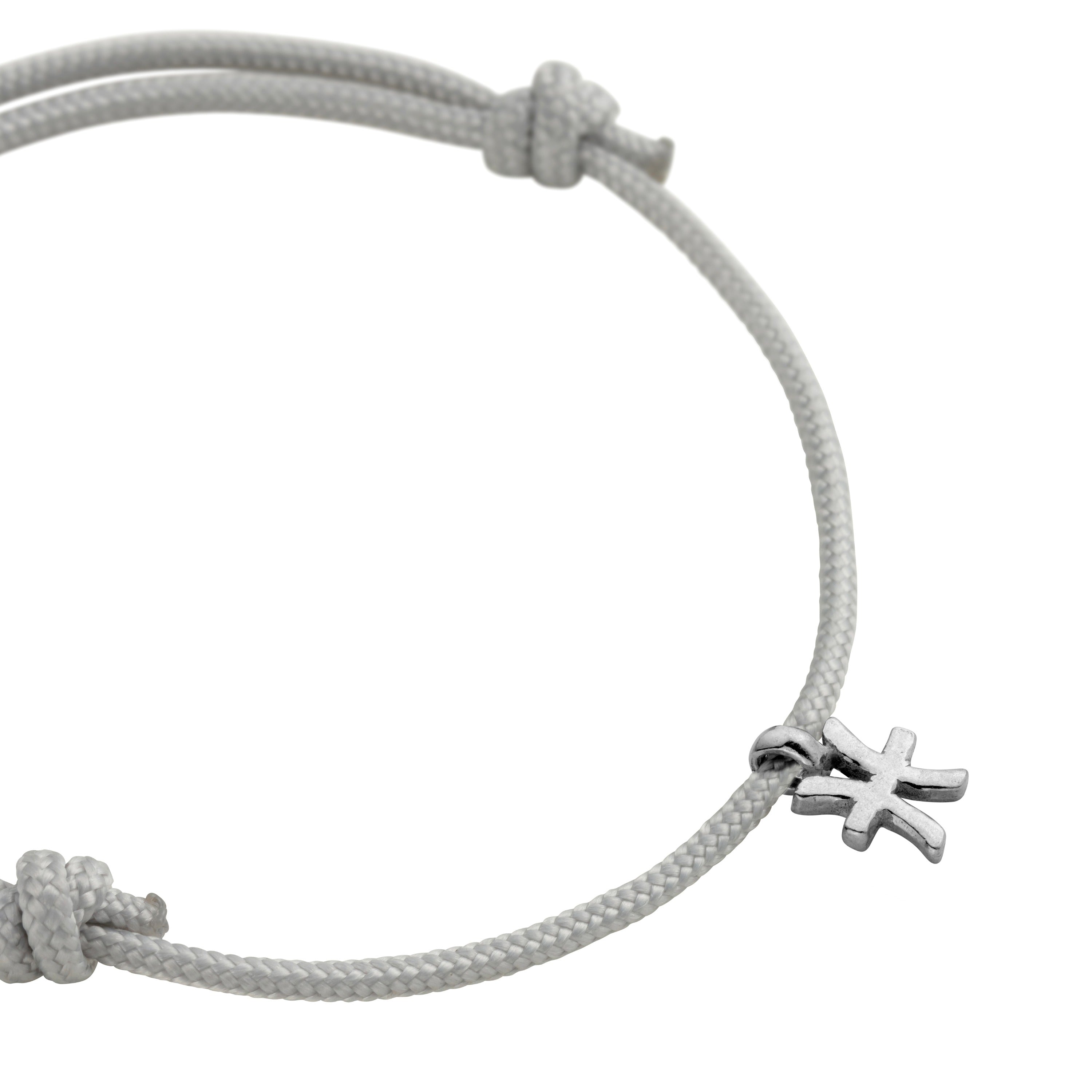 Silver Pisces Mini Horoscope Sailing Rope