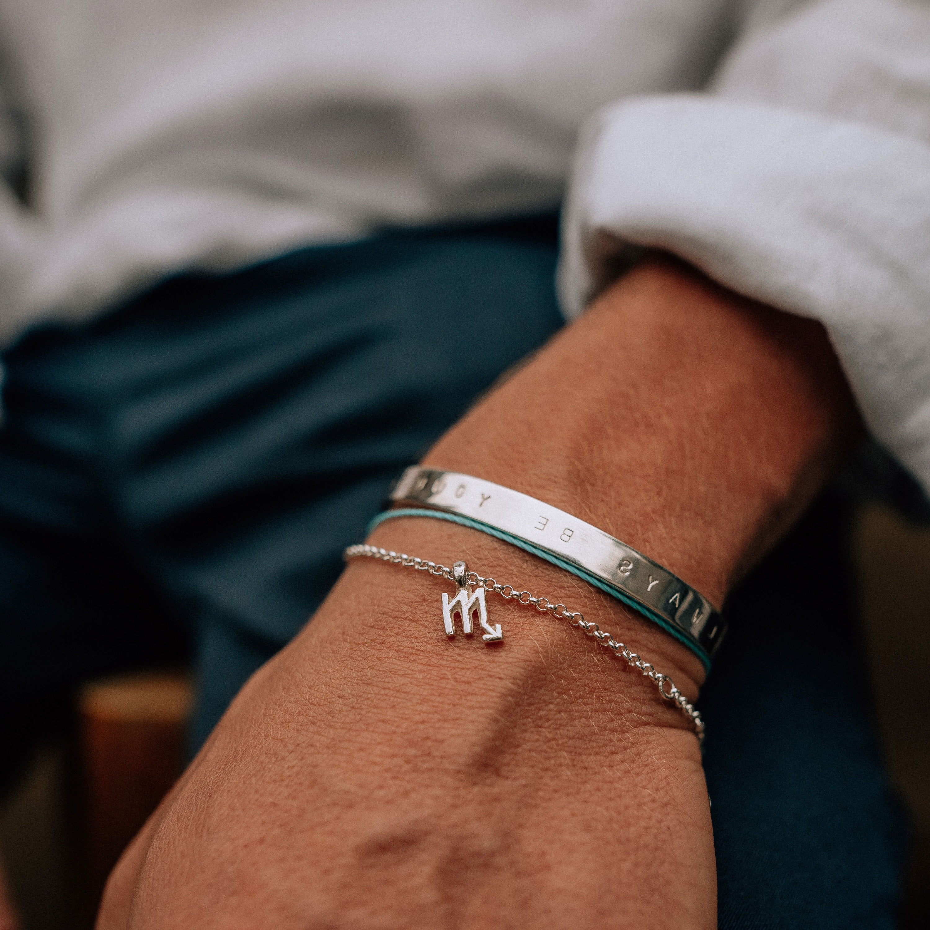 Silver Scorpio Mini Horoscope Chain Bracelet