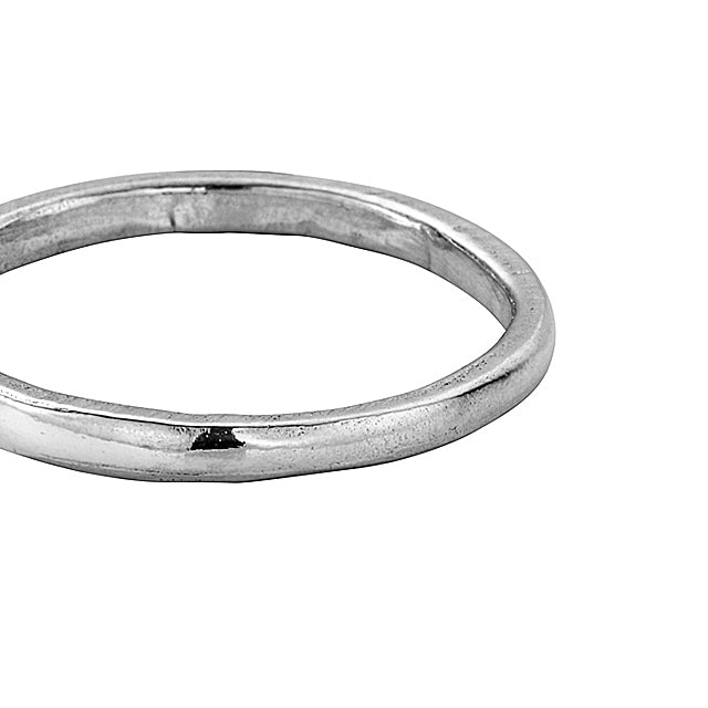 Silver Simple Wedding Band