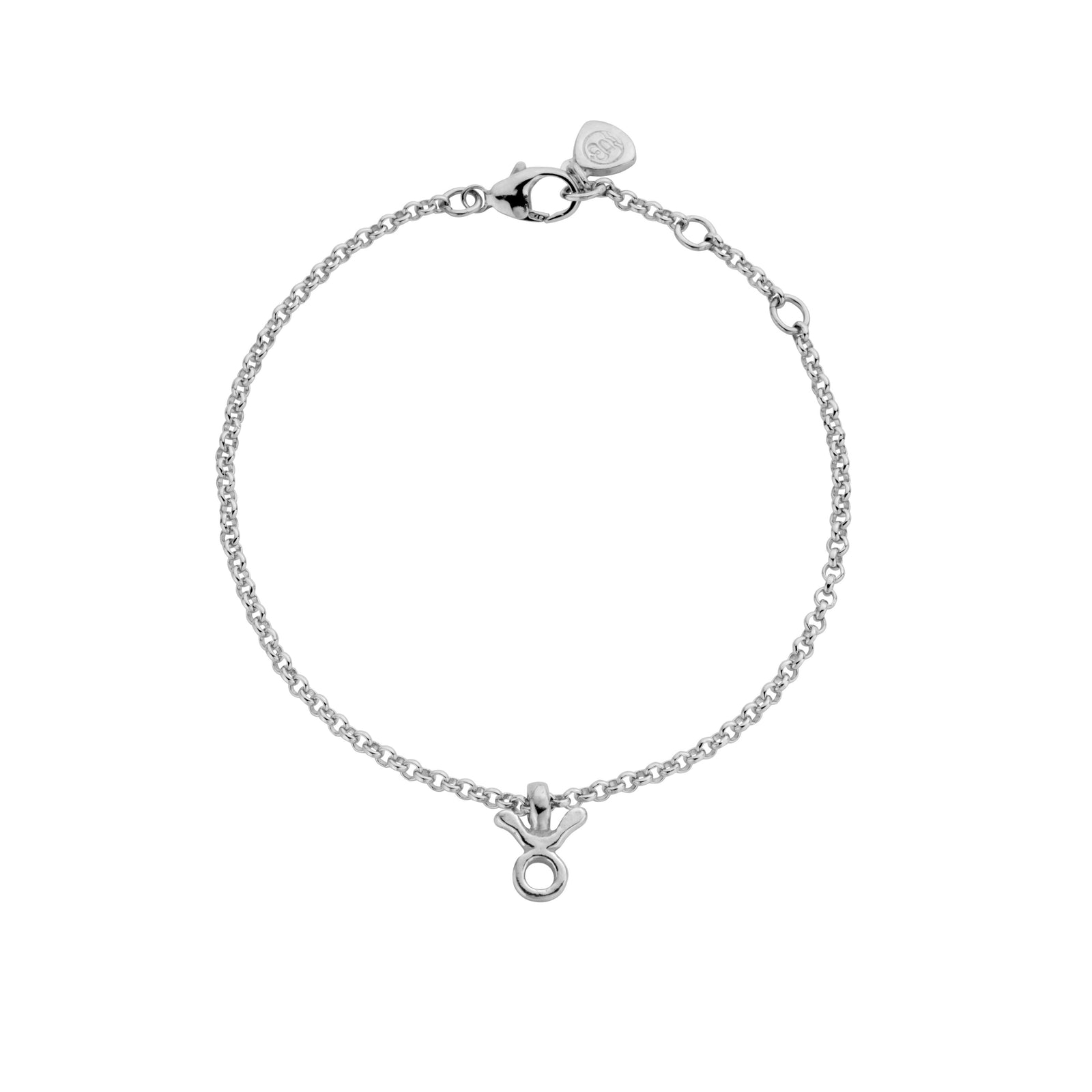 Silver Taurus Mini Horoscope Chain Bracelet