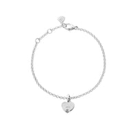 Silver Think of Me Heart Chain Bracelets