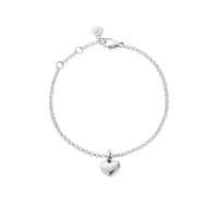 Silver Think of Me Heart Chain Bracelets