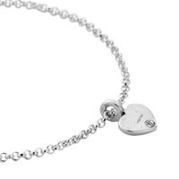 Silver Think of Me Heart Chain Bracelets