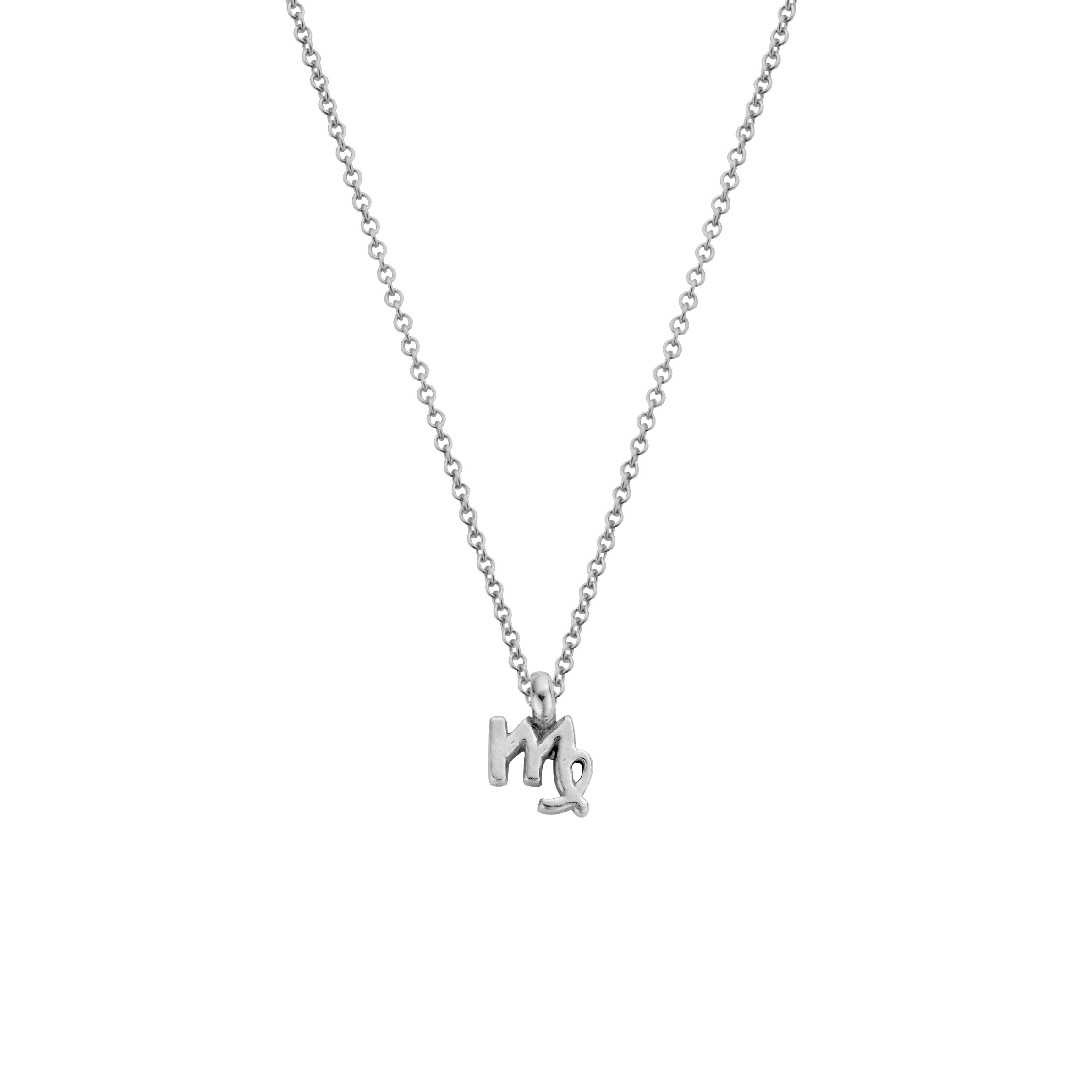 Silver Virgo Mini Horoscope Necklace