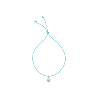 Children's Silver Smiley Face Cord Bracelet