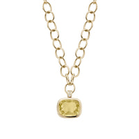 SUNNA Gold Yellow Sapphire & Diamond Necklace