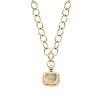 SUNNA Gold Yellow Sapphire & Diamond Necklace