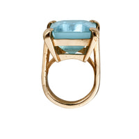 THEIA Gold Aquamarine & Diamond Ring