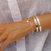 Silver Think of Me Heart Chain Bracelets