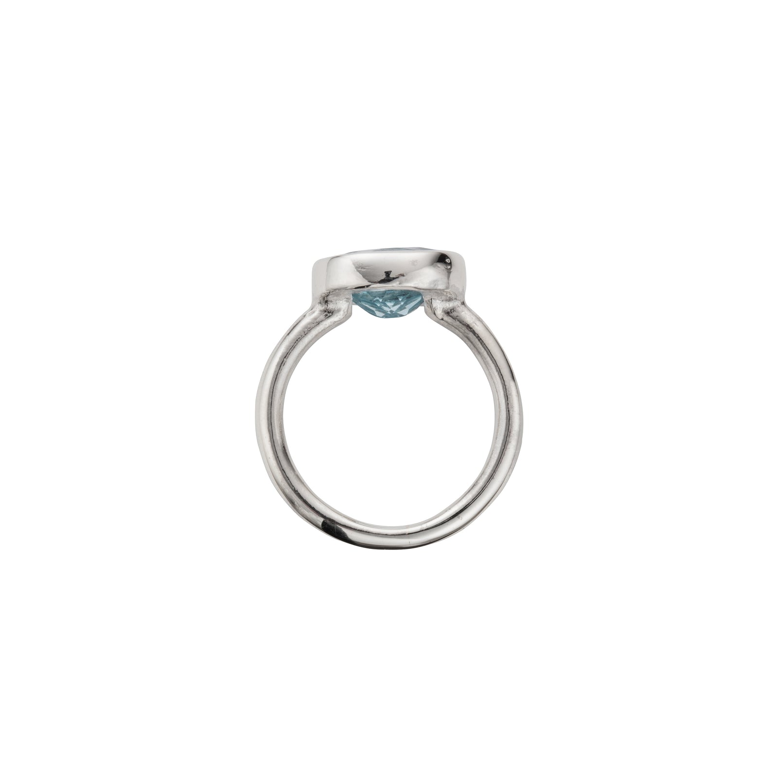 Silver Blue Topaz Baby Treasure Ring