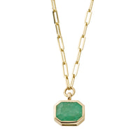 VERITY Gold Emerald Trace Chain Necklace