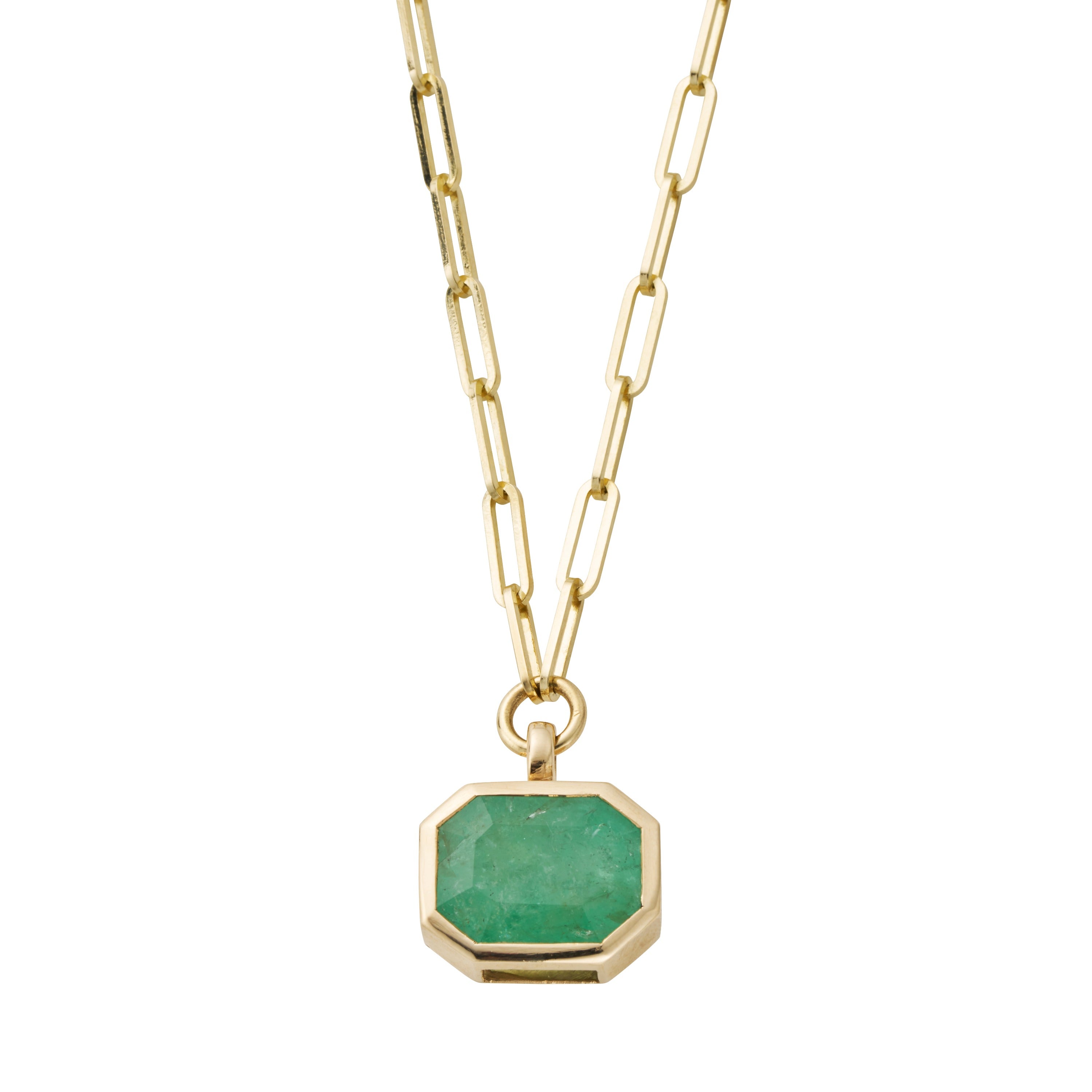 VERITY Gold Emerald Trace Chain Necklace