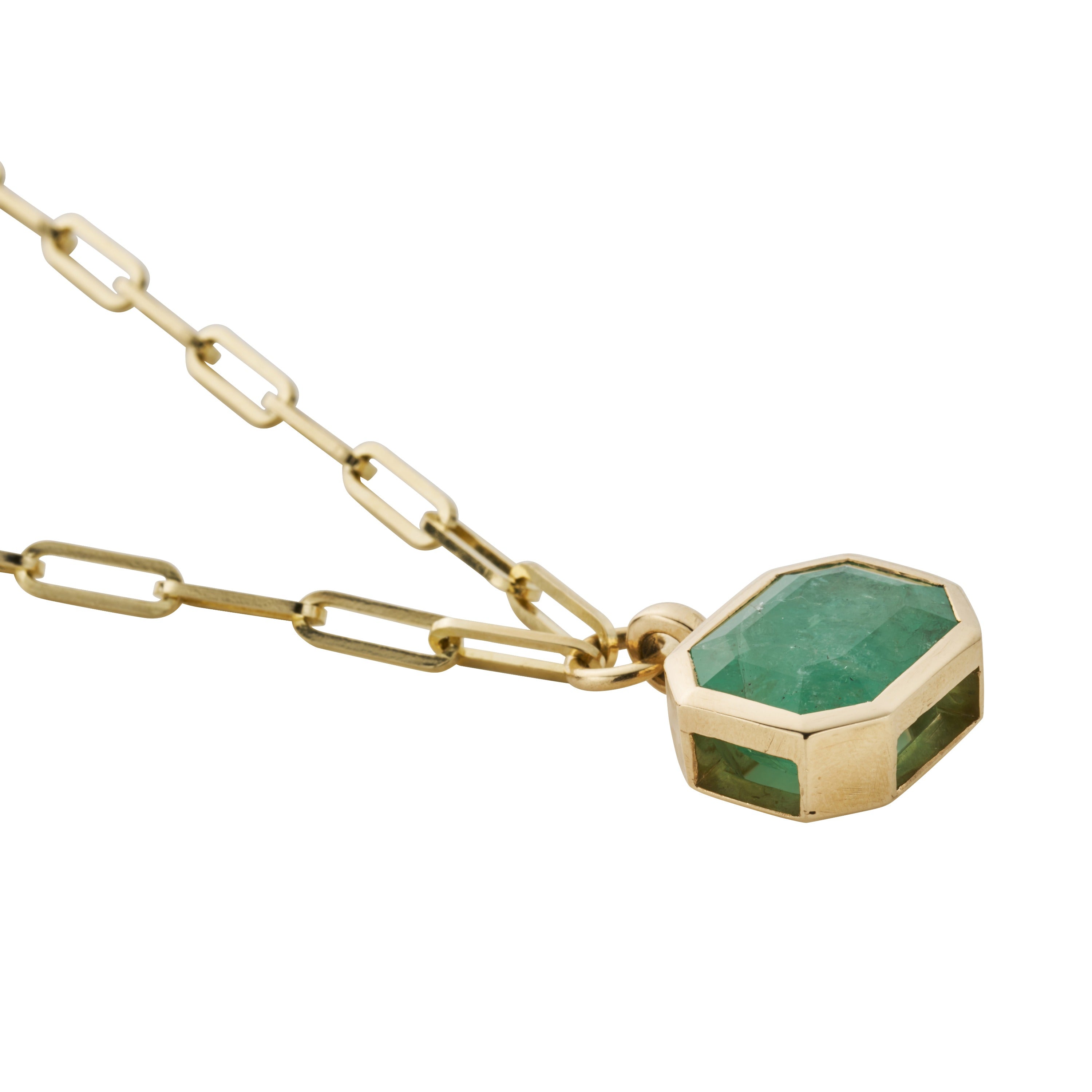 VERITY Gold Emerald Trace Chain Necklace