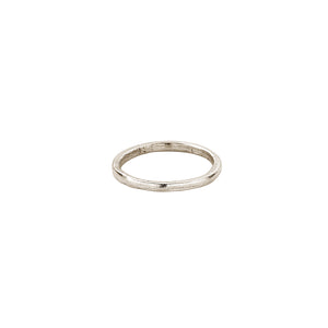 White Gold Simple Band
