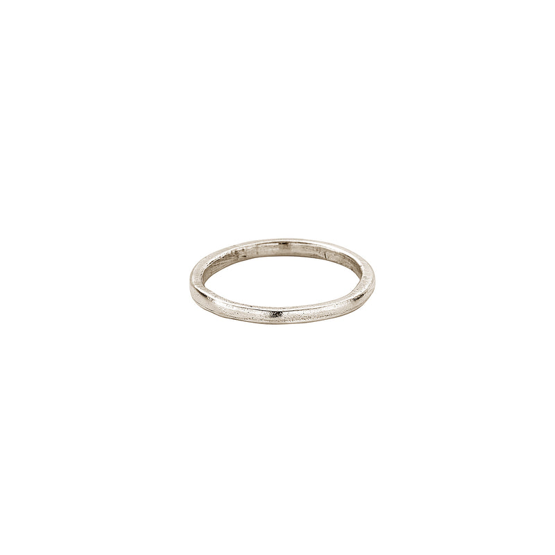 White Gold Simple Band