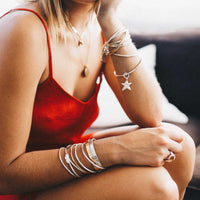 Silver Maxi Star Bangle