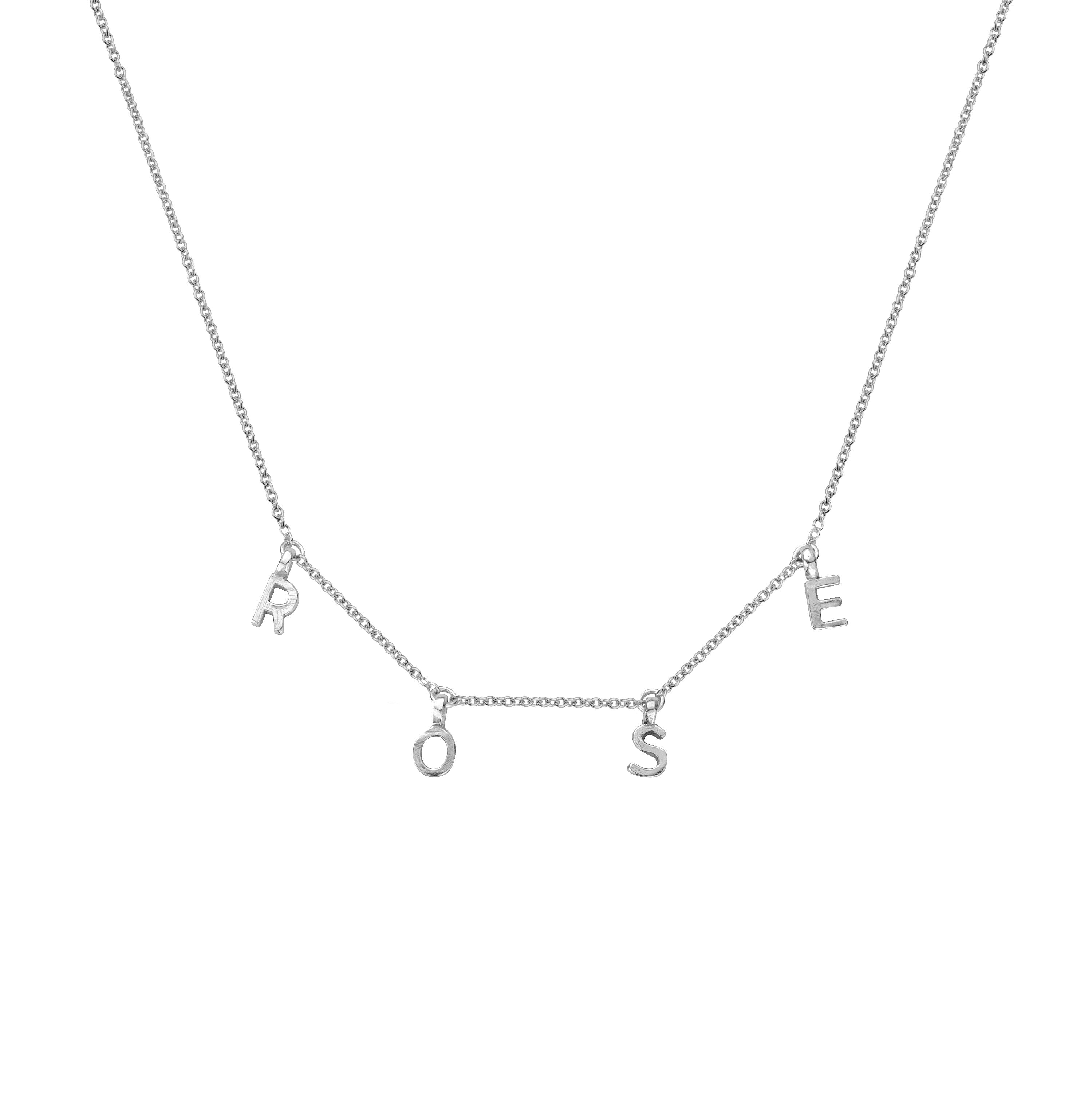 Child's Silver Fixed Alphabet Necklace