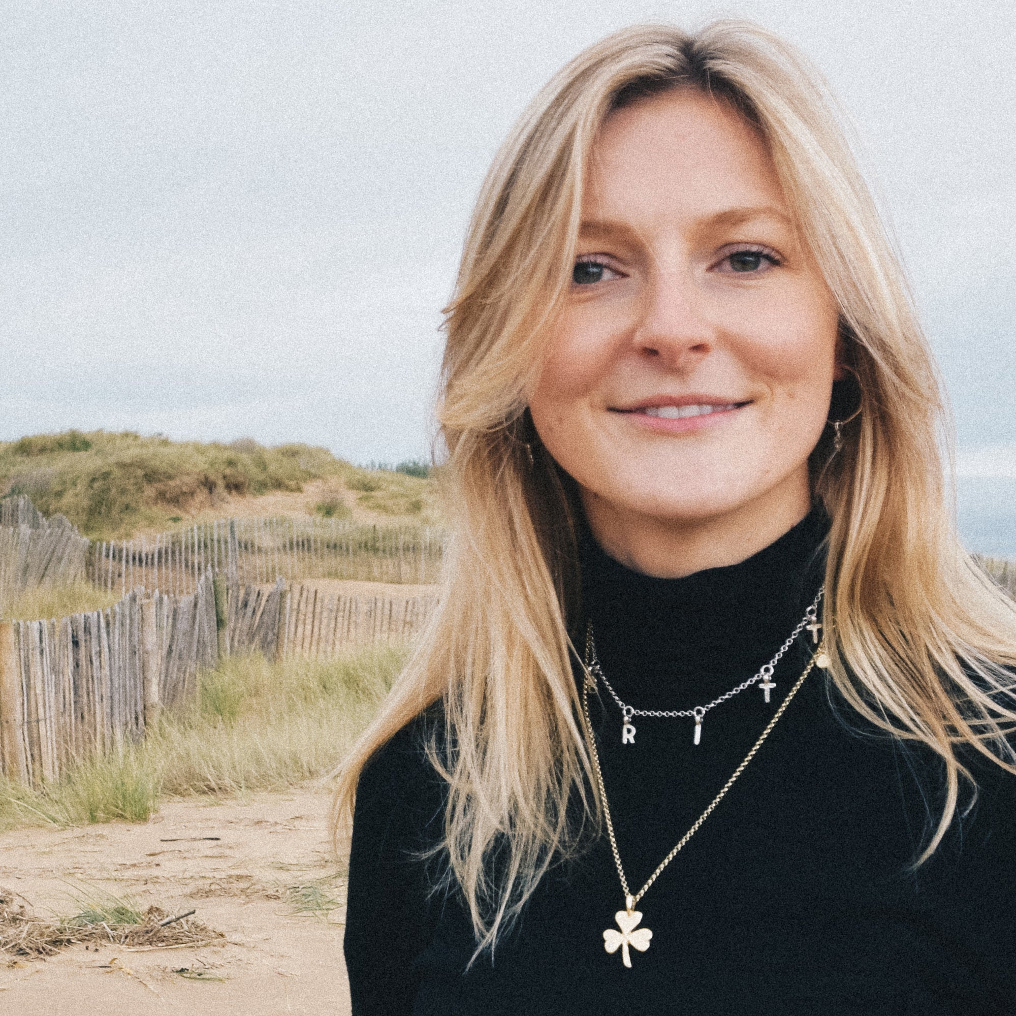 Gold Large Shamrock Necklace