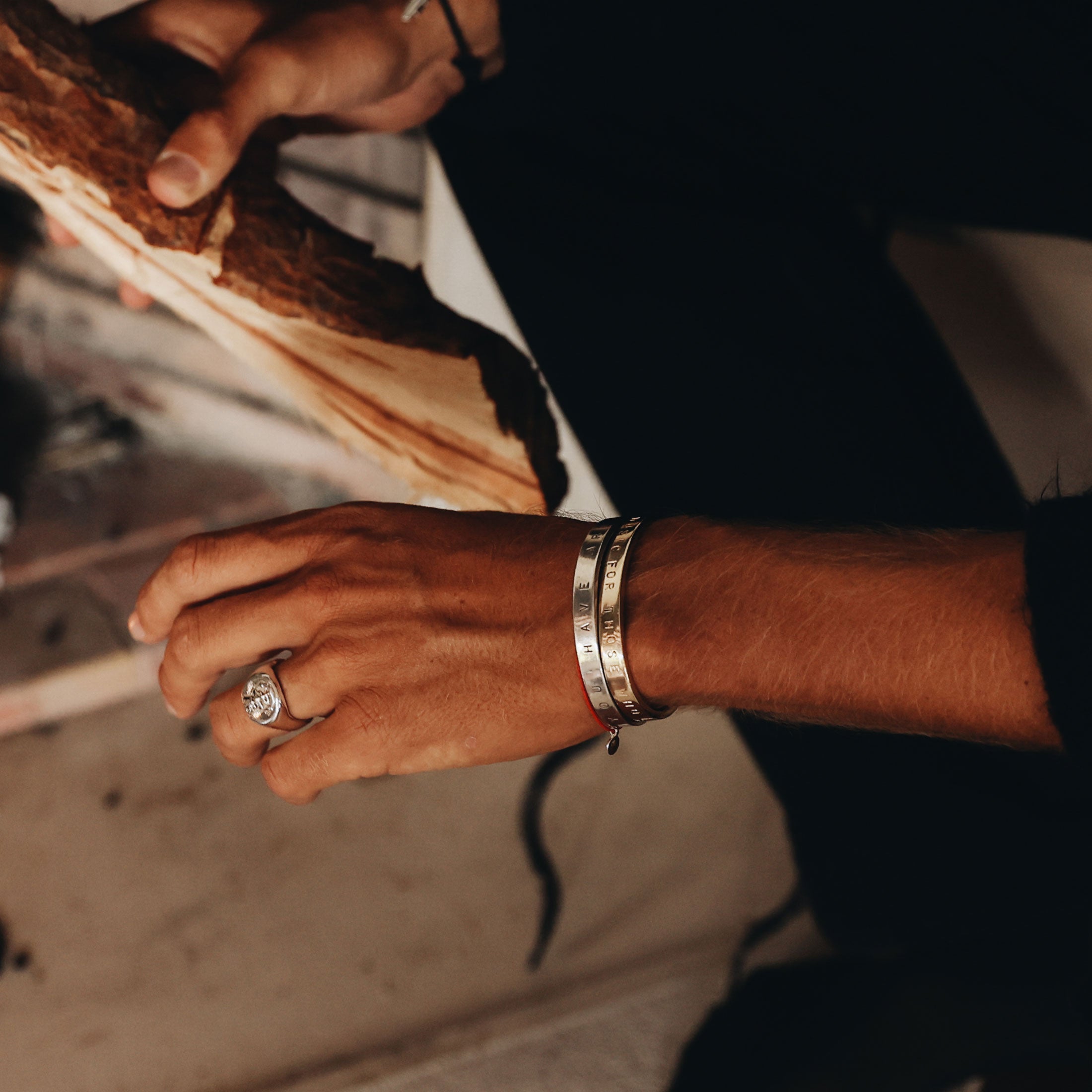Men's Gold Luxury Signature Bangle