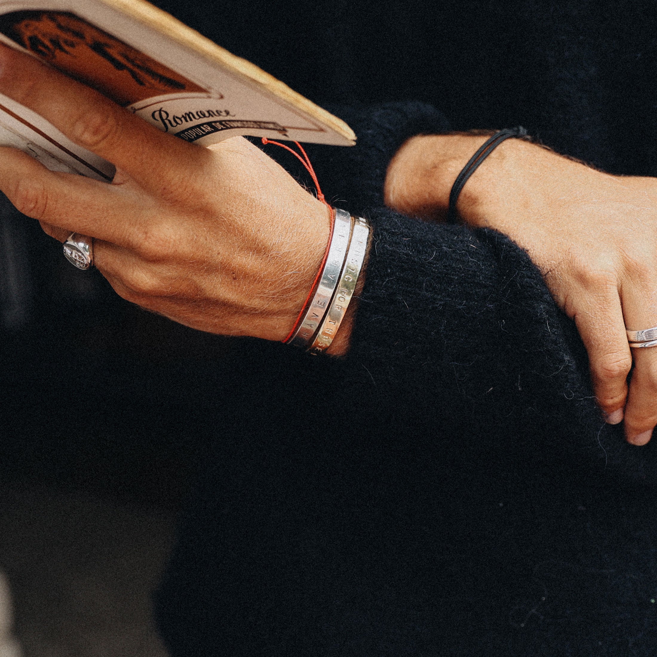 Men's Silver Luxury Signature Bangle