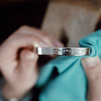 Silver Baby Signature Bangle With Handwriting