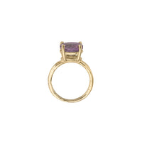 Gold Amethyst Claw Ring