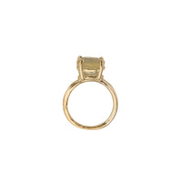 Gold Citrine Claw Ring